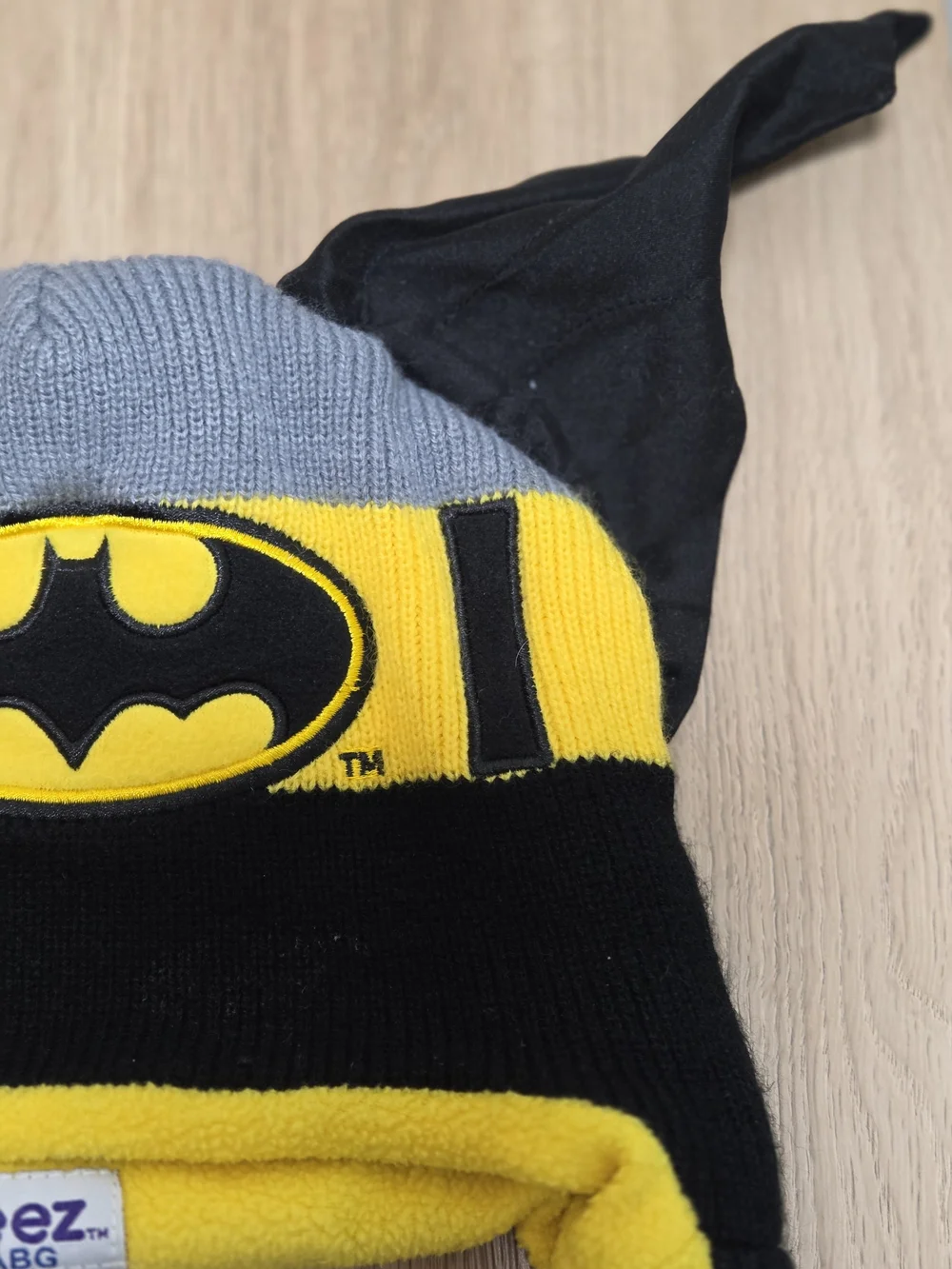 Batman Yellow & Black Knit Kids Hat